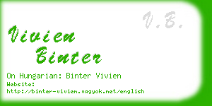 vivien binter business card